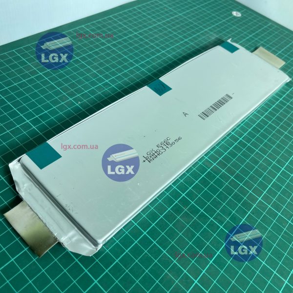 Аккумуляторный елемент LGX-e66 химия NMC 3.6v (пакет) емкость 66А/Ч разряд 3-5c 2000 циклов 920грам