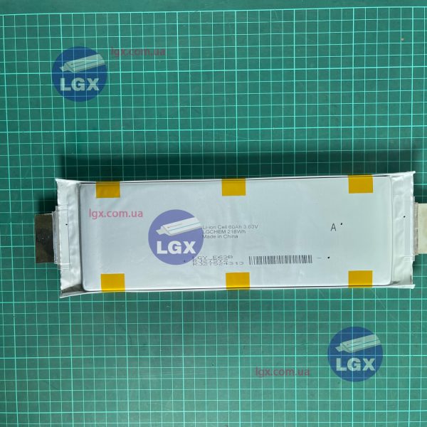 Аккумуляторный елемент LGX-e63B химия NMC 3.6v (пакет) емкость 63А/Ч разряд 3-5c 2000 циклов 880грам