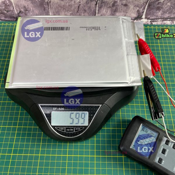 Аккумуляторный елемент LGX-P34N химия NMC 3.6v (пакет) емкость 34А/Ч разряд 3-5c 2000 циклов 550грам