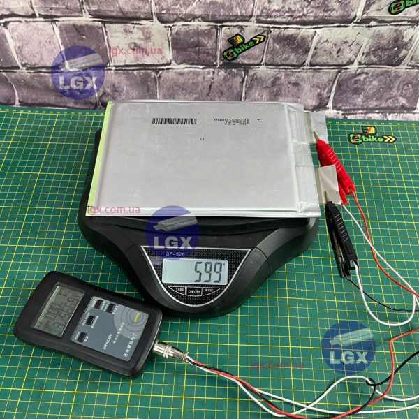 Аккумуляторный елемент LGX-P34N химия NMC 3.6v (пакет) емкость 34А/Ч разряд 3-5c 2000 циклов 550грам