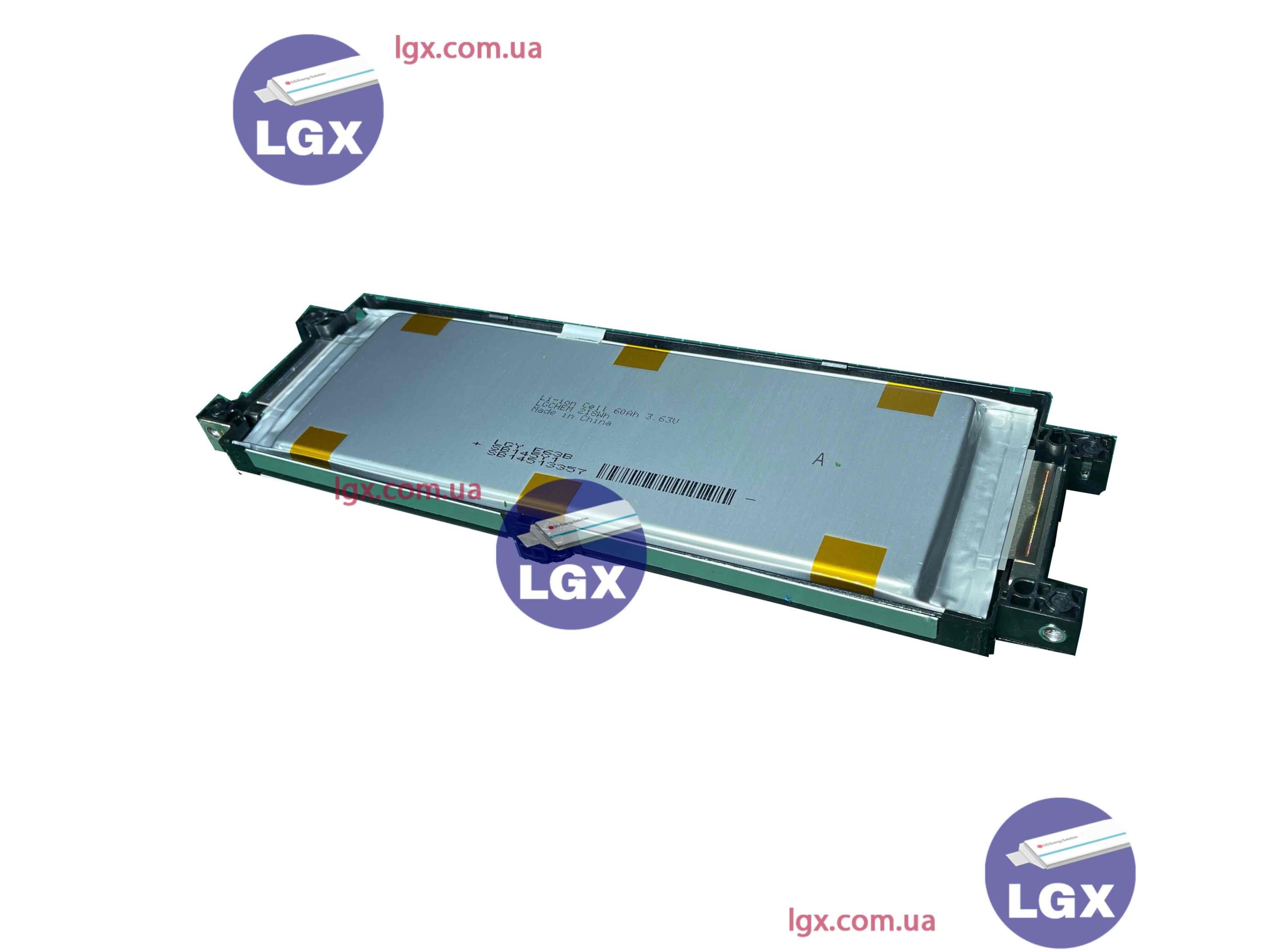 Аккумуляторный Модуль LG-Chem 1s1p LG e63B химия NMC 3.6v емкость 63А/Ч разряд 3-5c 2000 циклов 1050грам