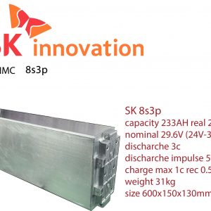 Аккумуляторный Модуль SK 8s3p e777 химия Li-NMC 28,8v емкость 234А/Ч разряд 3-5c 2000 циклов 31000грам