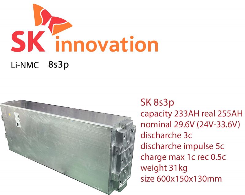 Аккумуляторный Модуль SK 8s3p e777 химия Li-NMC 28,8v емкость 234А/Ч разряд 3-5c 2000 циклов 31000грам