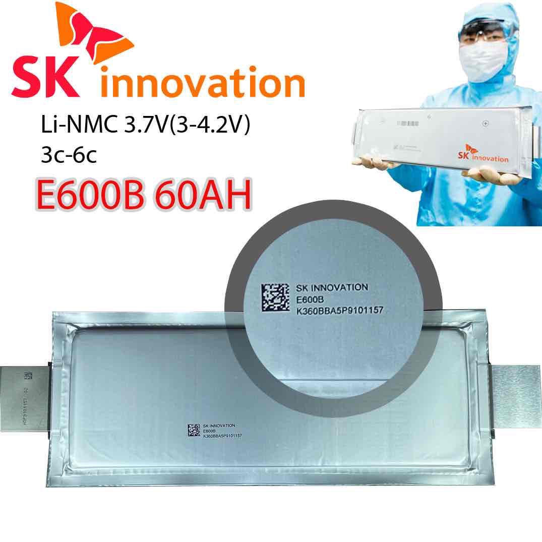 Аккумуляторный елемент SK Innovation SK E600B  60AH химия NMC 3.7v (пакет) емкость 60А/Ч разряд 3-6c 2500 циклов 890грам